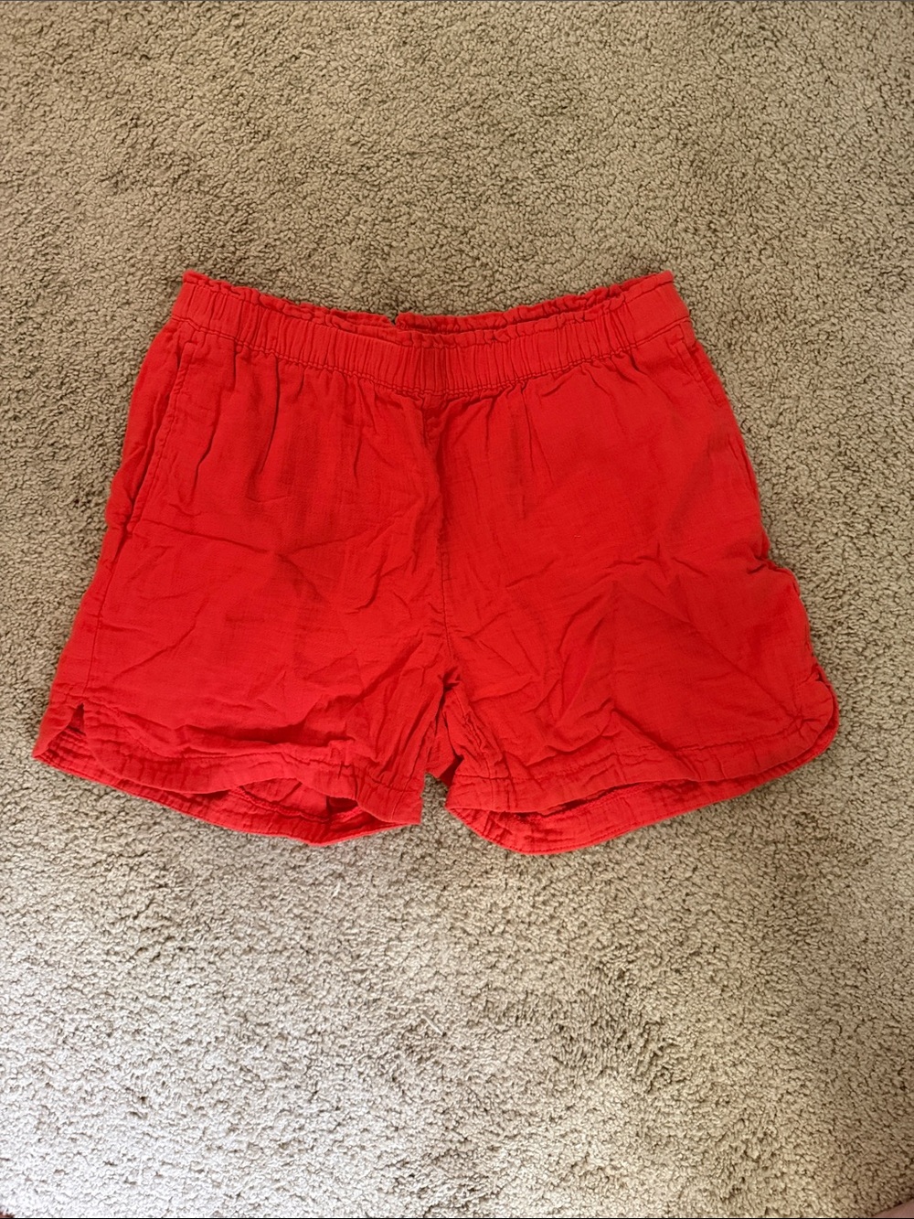 Old Navy Bright Red Elastic-Waist Casual Shorts